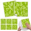 Rengöringstrasa Återanvändbar Köksdisktrasor Miljövänlig Mikrofiber Grön Bladtryck Disktrasor Ludd fri Tvättbar Dammtrasa Trasa Tehanddukar 9*7tum