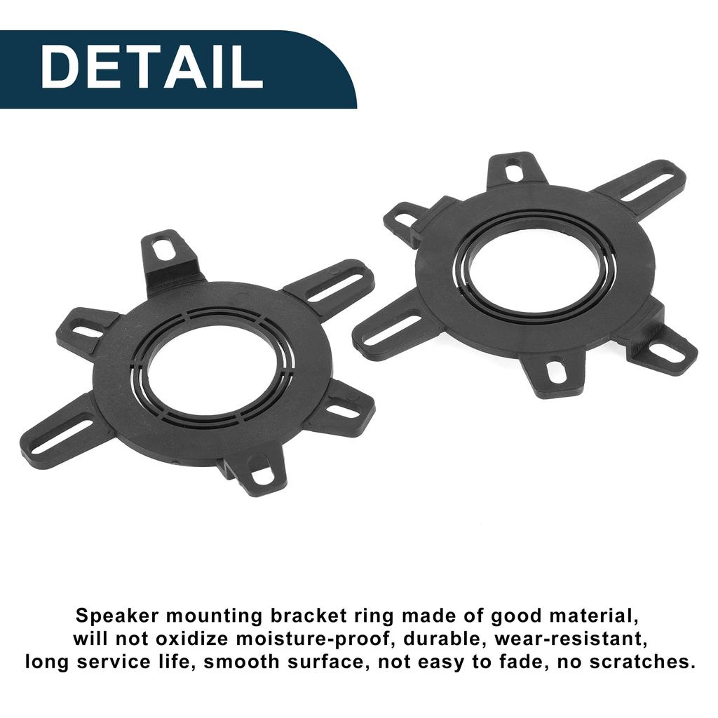 TUCKBOLD Carboat RV Speaker Spacer Ring Midrange Speaker Spacer Adapter Waterproof Black 2pcs