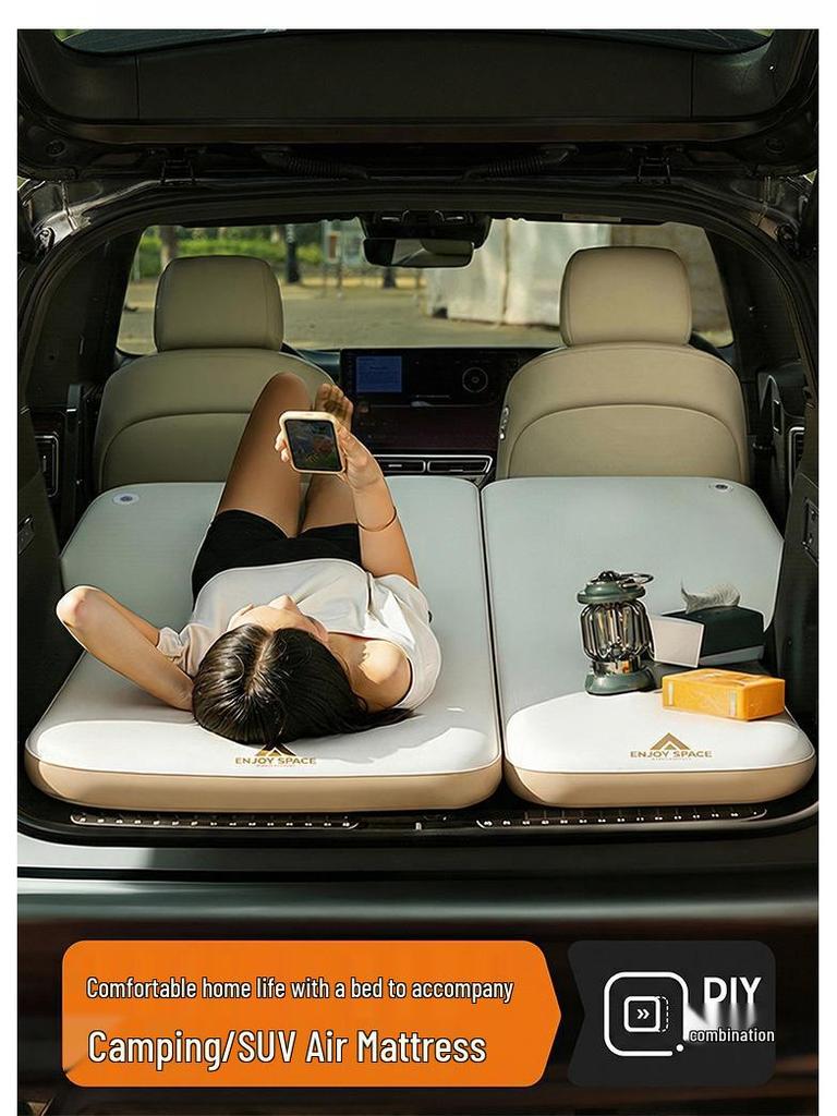 Universal Inflatable Car Mattress for Rear Seat or SUV Trunk