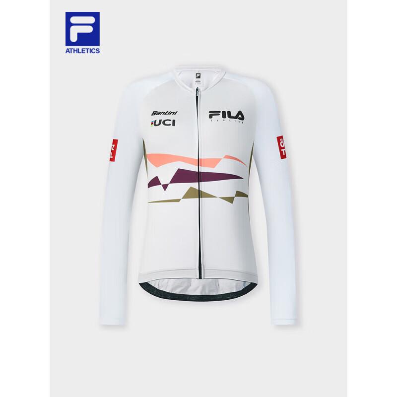 FILA Women s 2025 Spring Color-Block Slim-Fit Knit Cycling Jacket L