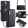 For Xiaomi Redmi K80 Ultra 5G Leather Case Zipper Pocket Wallet Phone Cover with 2 Straps