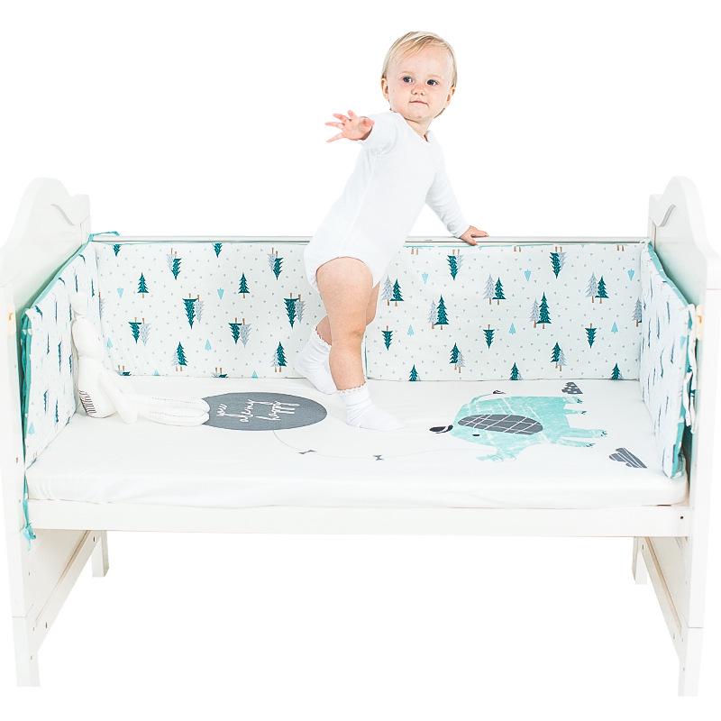 2024 Cotton Baby Bedding Set - Anti-Collision & Anti-Fall Bed Bumper for All Seasons