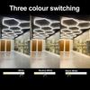 LED Hexagon Garage Lights 3 Color Change 3000K-6500K Honeycomb LED Tube Light for Car Workshop Gym Barbershop Ceiling Lighting