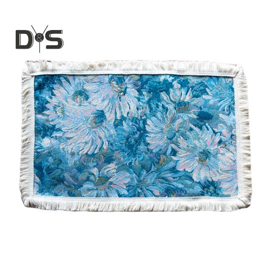 Tischset mit Quaste, pastoralem Stil, Blumen-Ölgemälde, ästhetische runde Form, Partys, Hochzeiten, Bankette, Tischdekoration, Abendessen-Matte