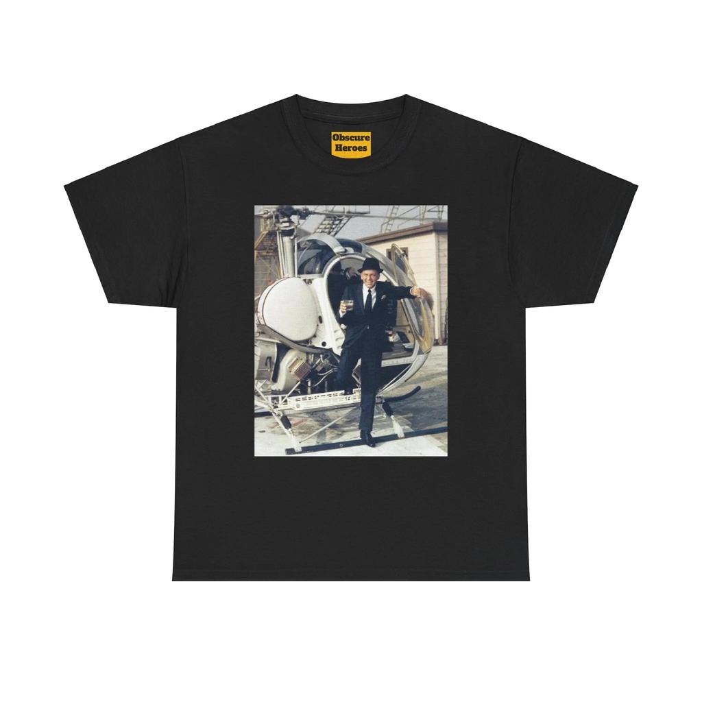 T-Shirt Essential Harajuku Unisex Stil Frank Sinatra Helikopter