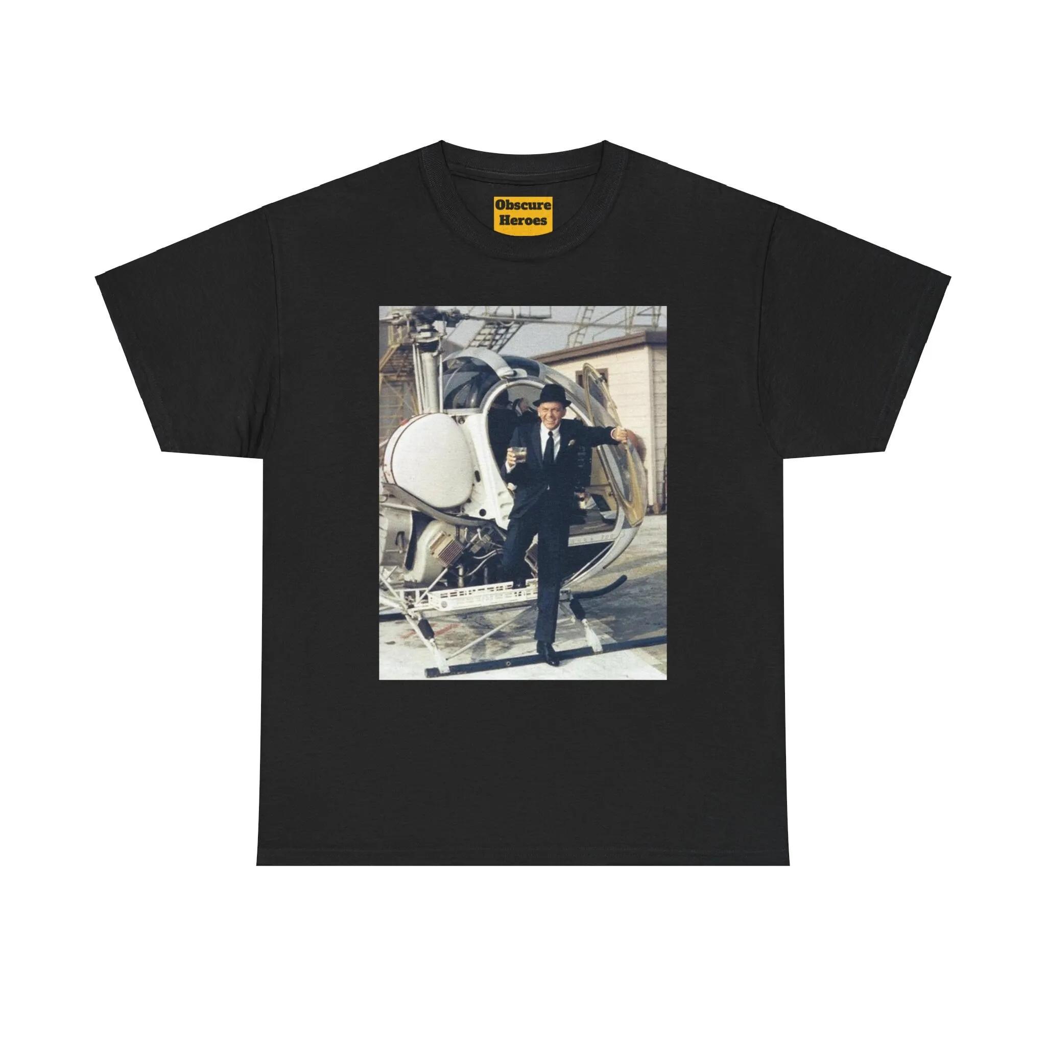 T Shirt Essential Harajuku Unisex Style Frank Sinatra Helicopter S разноцветный