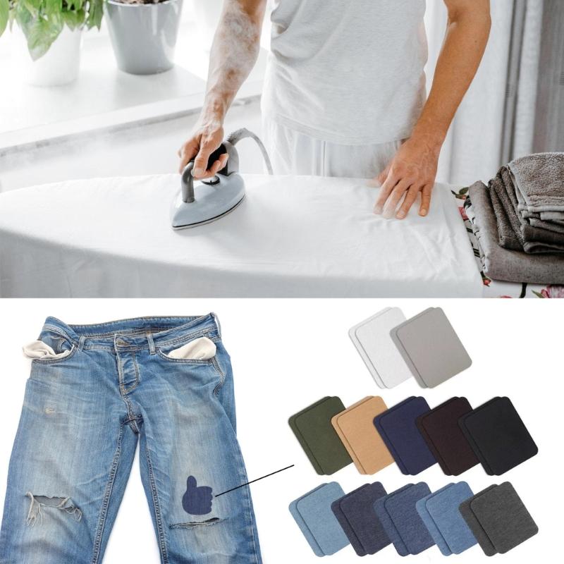 20/24 pezzi di toppe termoadesive per jeans, giacche e borse, toppe autoadesive per riparazioni, toppe in denim, toppe per jeans