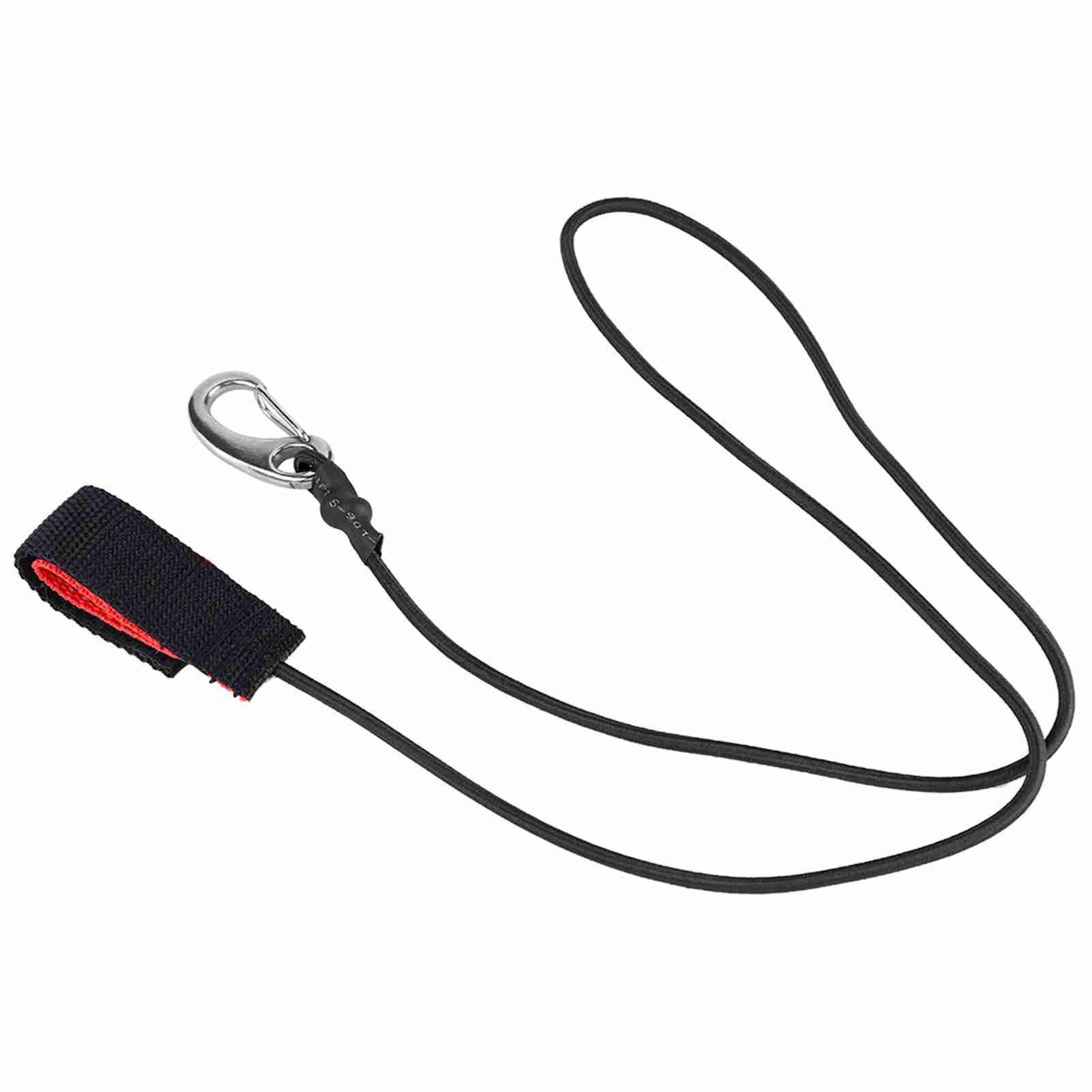 

Elastic String Boating Kayak Paddle Safety Rod Leash with Carabiner for Paddling Black