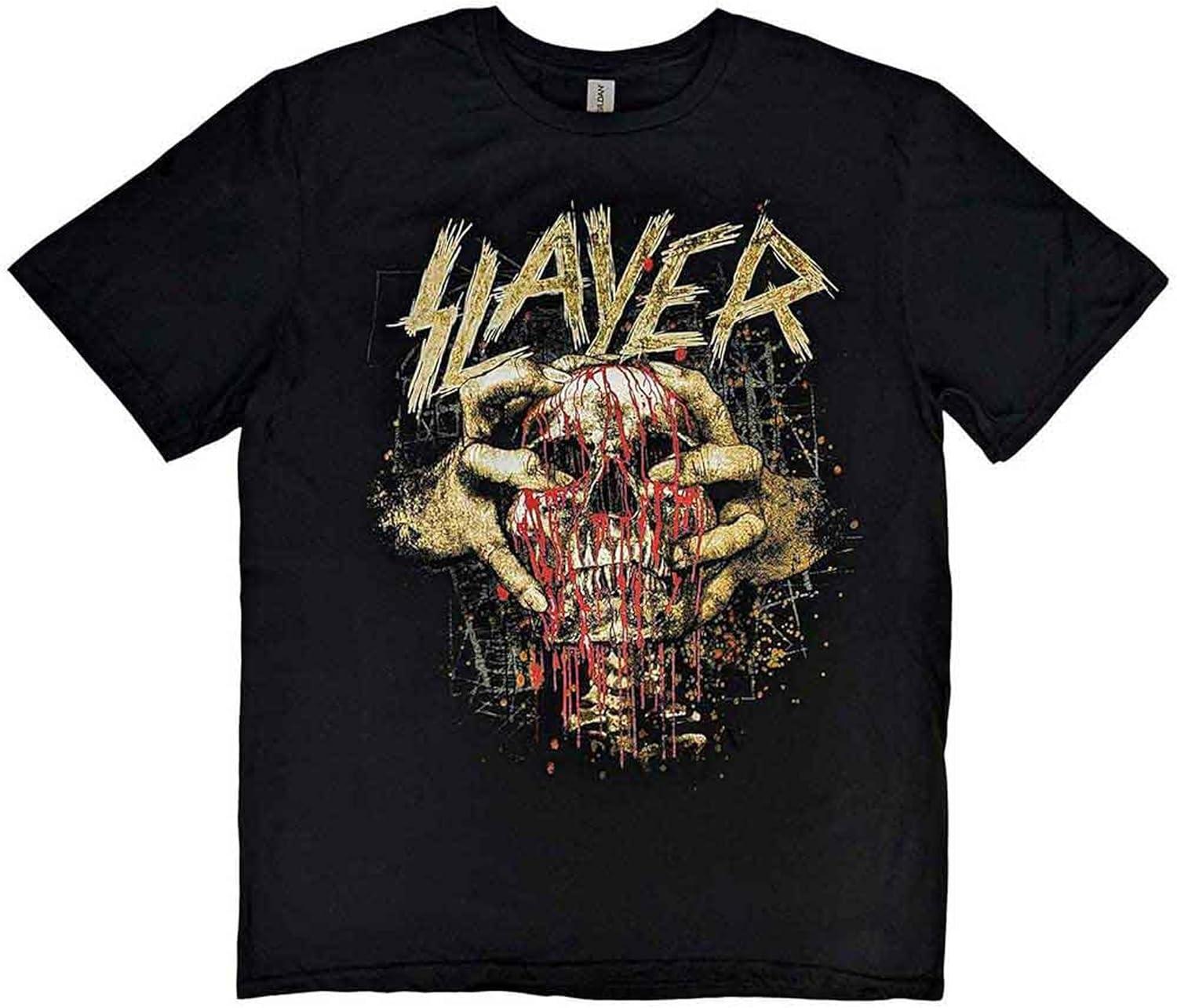 Slayer Skull Clench Band Logo T Shirt S