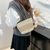 Spring Popular Woven Tote Bag Women's 2025 New Seaside Vacation Leisure Bag Simple Versatile Messenger Bucket Bag