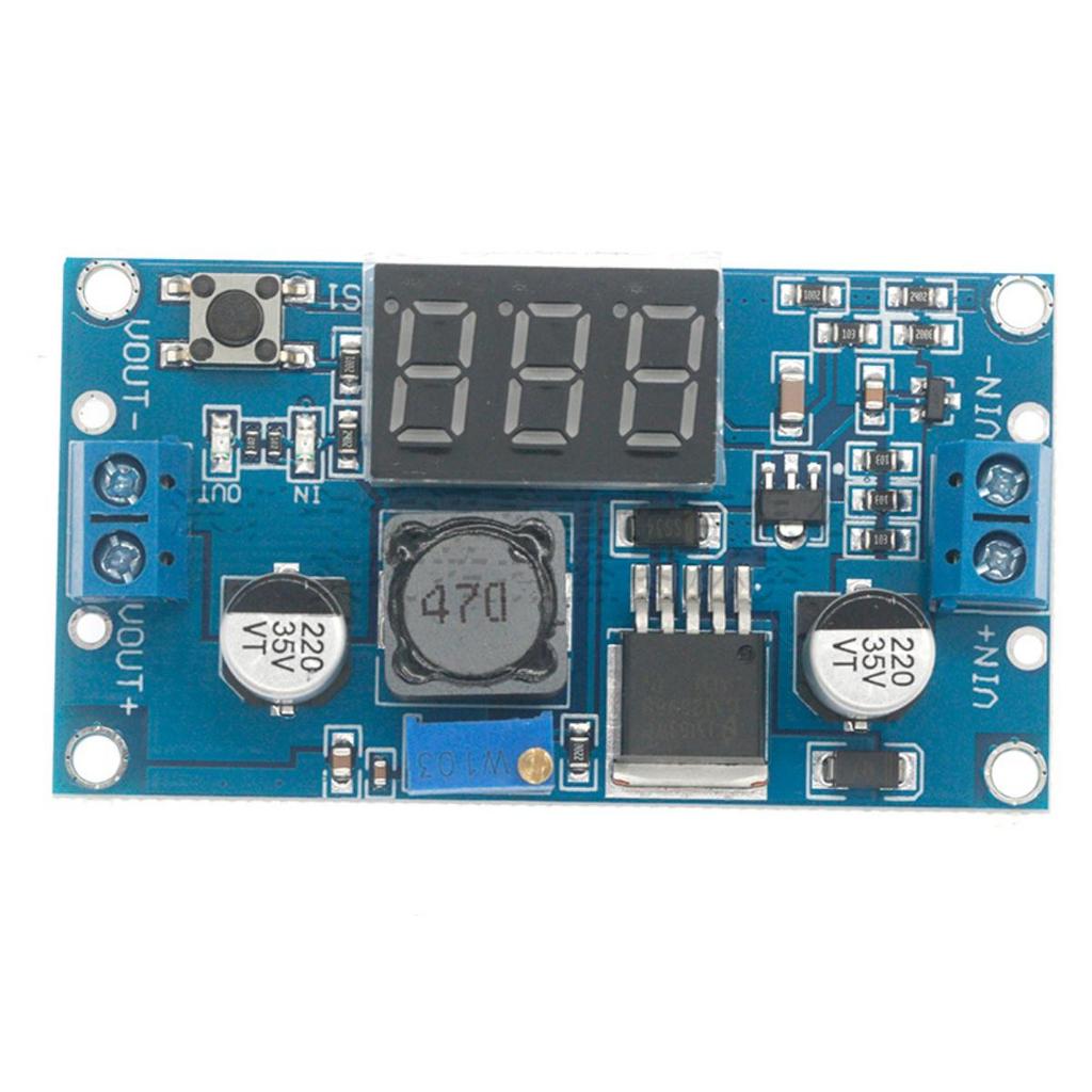 LM2596S Adjustable DC-DC Voltage Regulator Module, 3A Step-Down, 12/24V To 12/5/3.3V, Digital Display