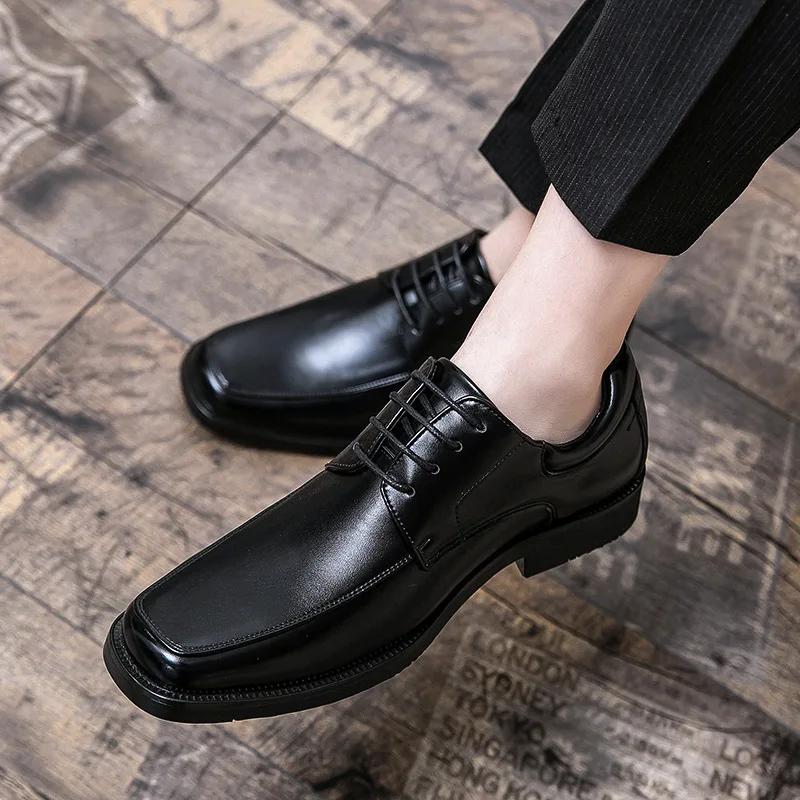 Fashion Mens Dress Shoes Genuine Leather Shoes for Men 2025 Social Shoe Male Original Leather Men's Sneakers Man Trend  Loafers Slip