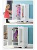 Double Door Wooden Doll Wardrobe - Fun Educational Toy for Girls