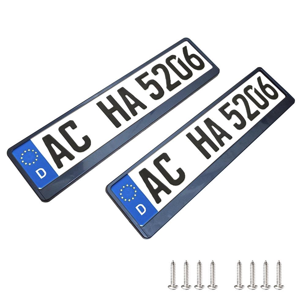 

European EU License Plate Holder, ABS Plastic, Extended Version