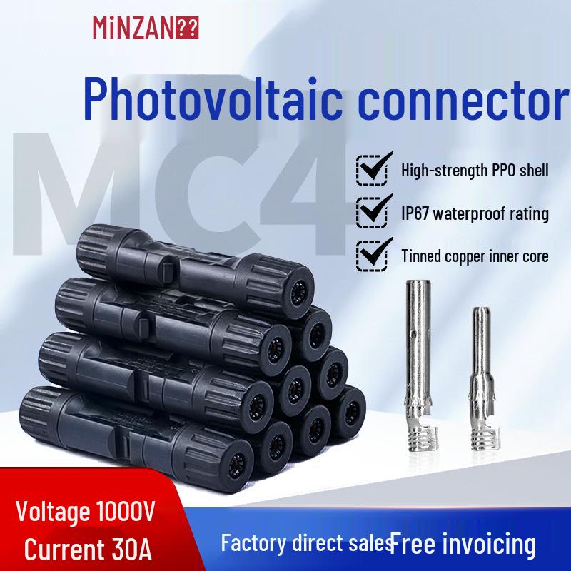 MC4 Solar Panel Connector Kit for Male and Female Plugs – Photovoltaic Cable Voltage Resistance
