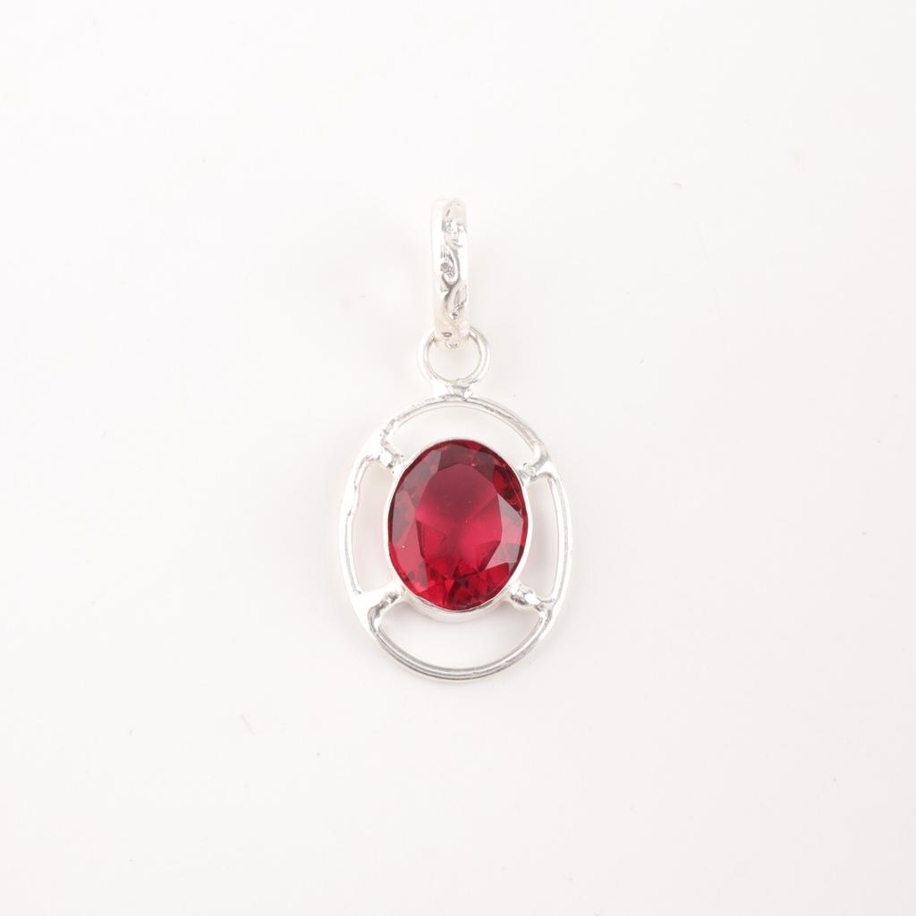 Pink Rubellite Gemstone 925 Sterling Silver Jewelry Handmade Pendant For Bridal PP-6-12