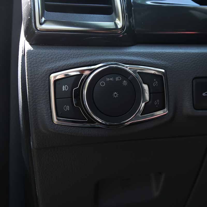 My Good Car Interruptor faruri din oțel inoxidabil Autocolante pentru acoperirea cu paiete pentru Ford Focus 3 4 MK3 Kuga Escape Mustang