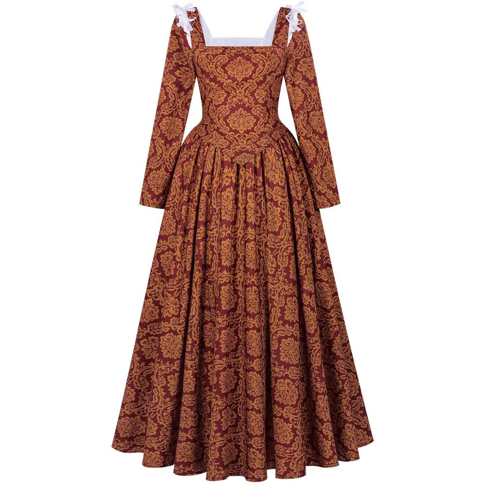 Renaissance Lady Dress With Linen Fabric For Medieval Themed Stage Costumes For Women And Men