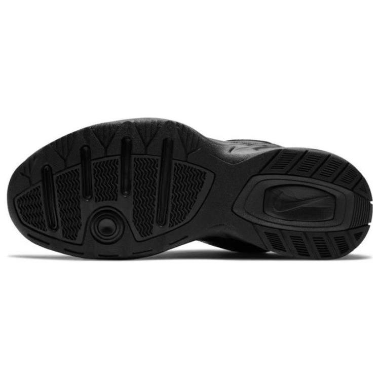 New Nike Air Monarch 4 'Triple Black' Sneakers 415445-001