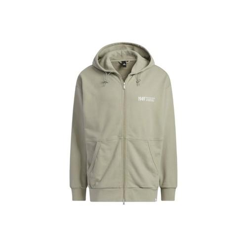 adidas Solid Color Running Warmth Windproof Zip-Up Hoodie Jacket Men’s Gray L серый