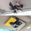 Bilglasögonfodral Auto Solskydd Glasögonhållare Solglasögon Klämkortshållare Glasögontillbehör Biltillbehör Interiör