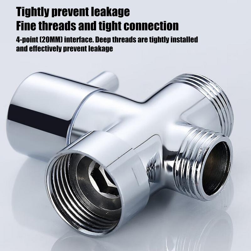 3-Wege Duschumstellventil Duscharm Verteilerventil Umstellventil für Duschkopf Massives Messing 1/2 Zoll Spültischventil Umsteller