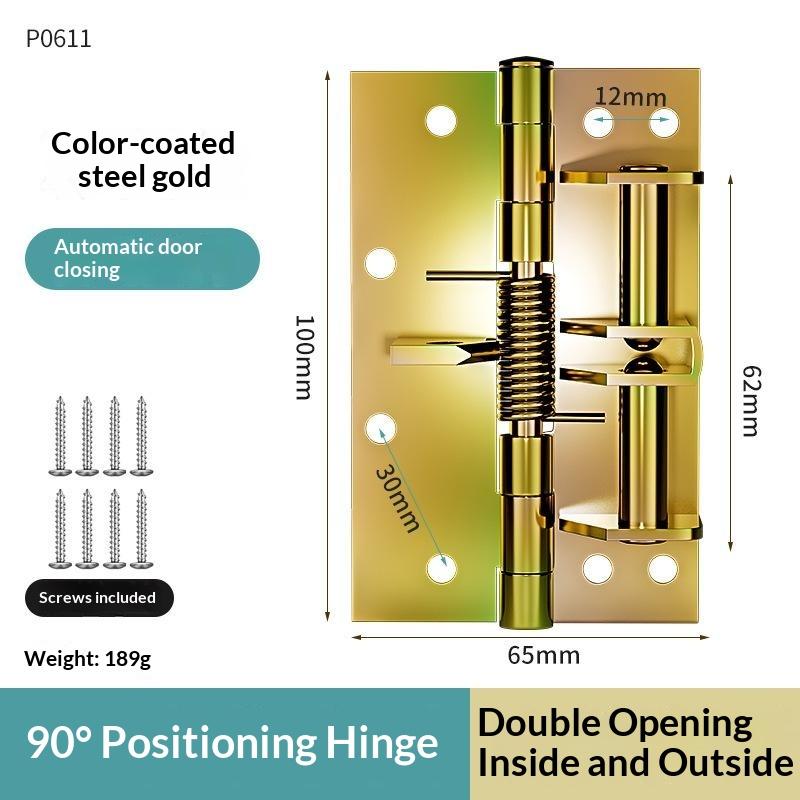 Detachable Self Closing Spring Door Closer Automatic Hardware Anti-Slam for Home Kitchen Bedroom Interior Doors