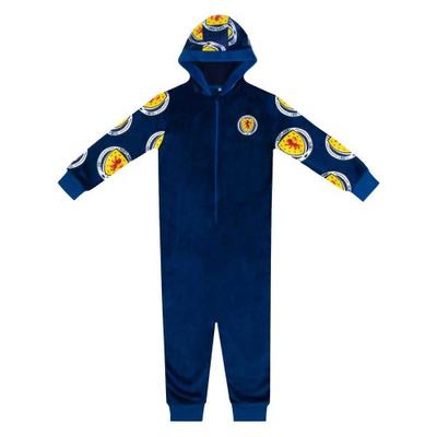 Scottish FA Childrens/Kids Crest Fleece All-In-One Nightwear