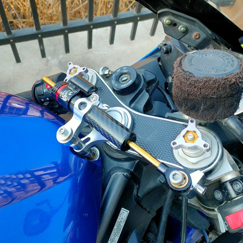 New Motorcycle Steering Damper Bracket Stabilizer Linear Mount Support Kit For YAMAHA YZF R1 YZFR1 2002-2017 2016 2015 2014 2013