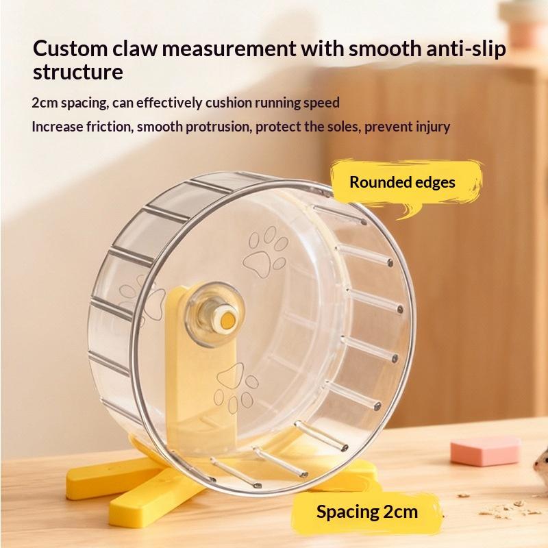 Hamster Transparent Running Wheel Toy For Hamster Quiet Running Exercise Toy Easy To Disassemble And Clean Pets Accessories