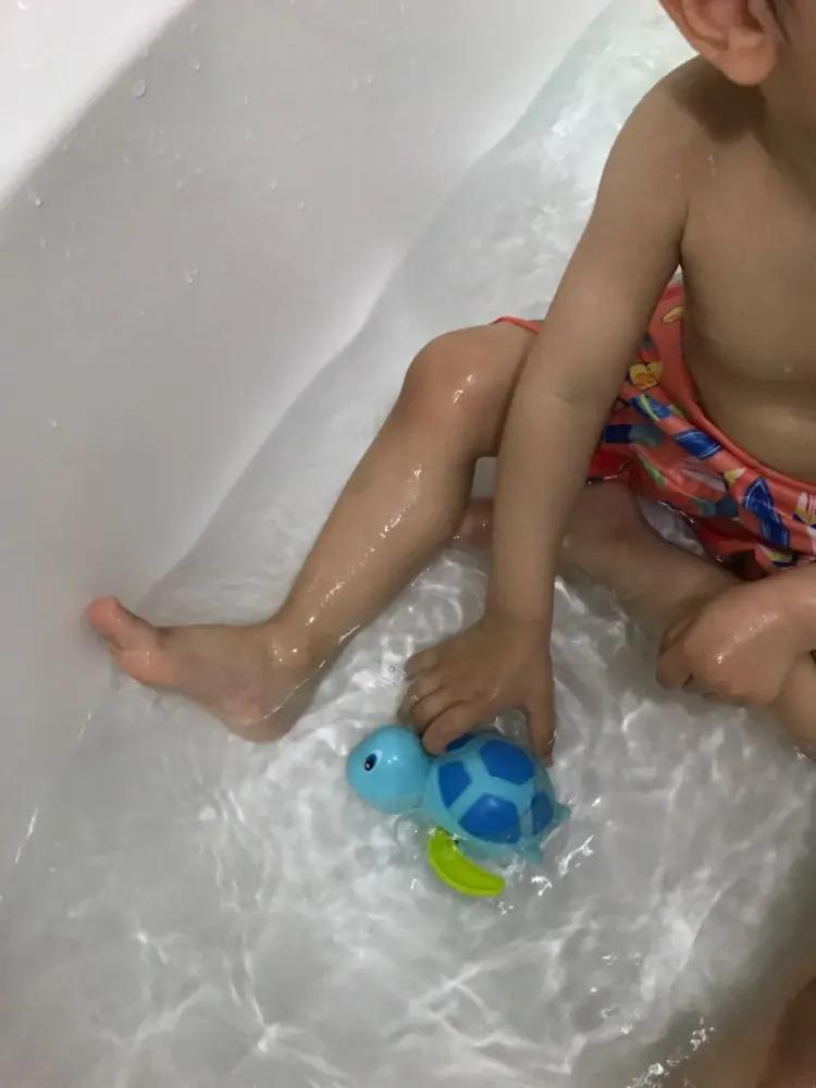 Non-Toxic Single Cute Cartoon Animal Tortoise Classic Baby Water Toy Infant Swim Turtle Wound-Up Chain Clockwork Kids Beach Bath Toys