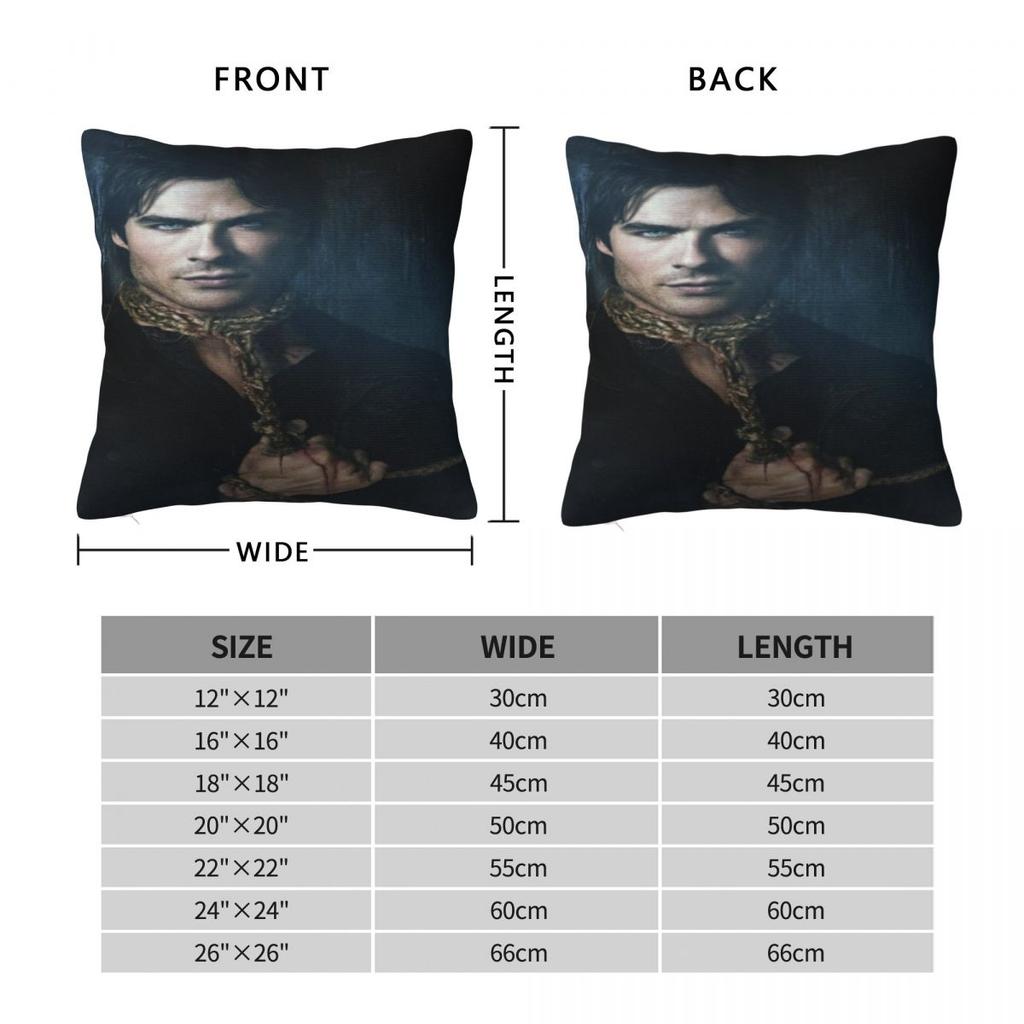 Home Decor Damon Salvatore Pillowcases Merch Pillow Cover Zippered Multi Size