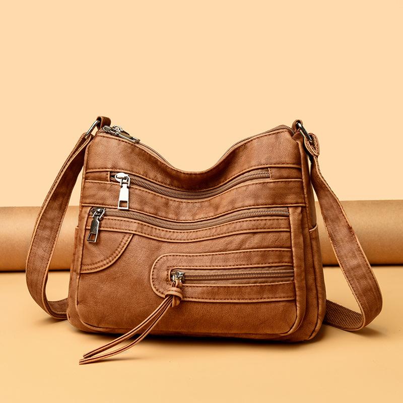 Mother Bag Women's Crossbody Bag Soft Leather Large Capacity Shoulder Bag
