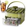25-Grid Large Capacity Ices Cube Maker With Easy-Press Lid Ice Trays For Freezer Home Refrigerator Homemade IceCube Storage Box