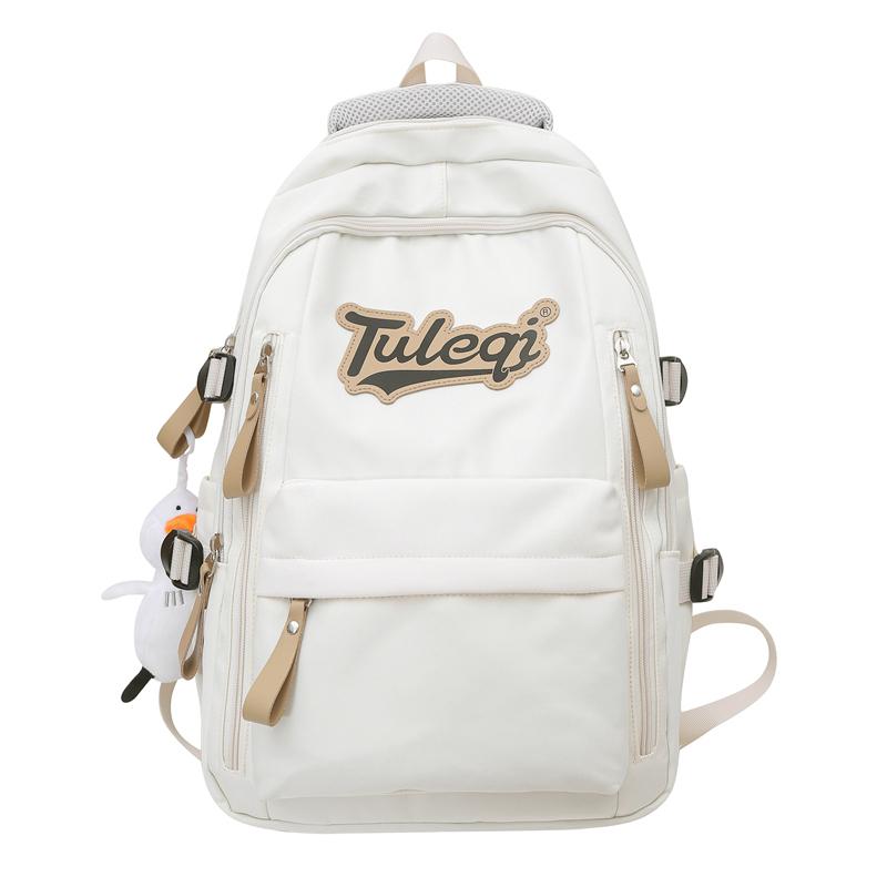 

Женский школьный рюкзак с буквенным принтом для мужчин, учеников младших классов средней школы, большой вместимости, для учеников средних классов 3-6 белый