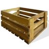Caisse à pommes - vidaXL - 2 pcs - Bois d'acacia massif - Finition à l'huile légère - Empilable