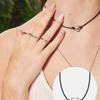 METROCITY JEWELRY Cuore Sterling Silver White Necklace A241SN1036WPA