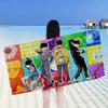 Anime Mob P-Psycho 100 Anime Beach Swimming Towel Soft Absorbent Washcloth Children's Gifts for Kids Travel Camping Gym