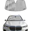 Windshield Sun Shade For BMW X5 -,X7 -,Alpina XB7 -,Front Window Sunshade Shield,2-In-1 Reflective Sun Shade,Silver For Summer, Black For Winter