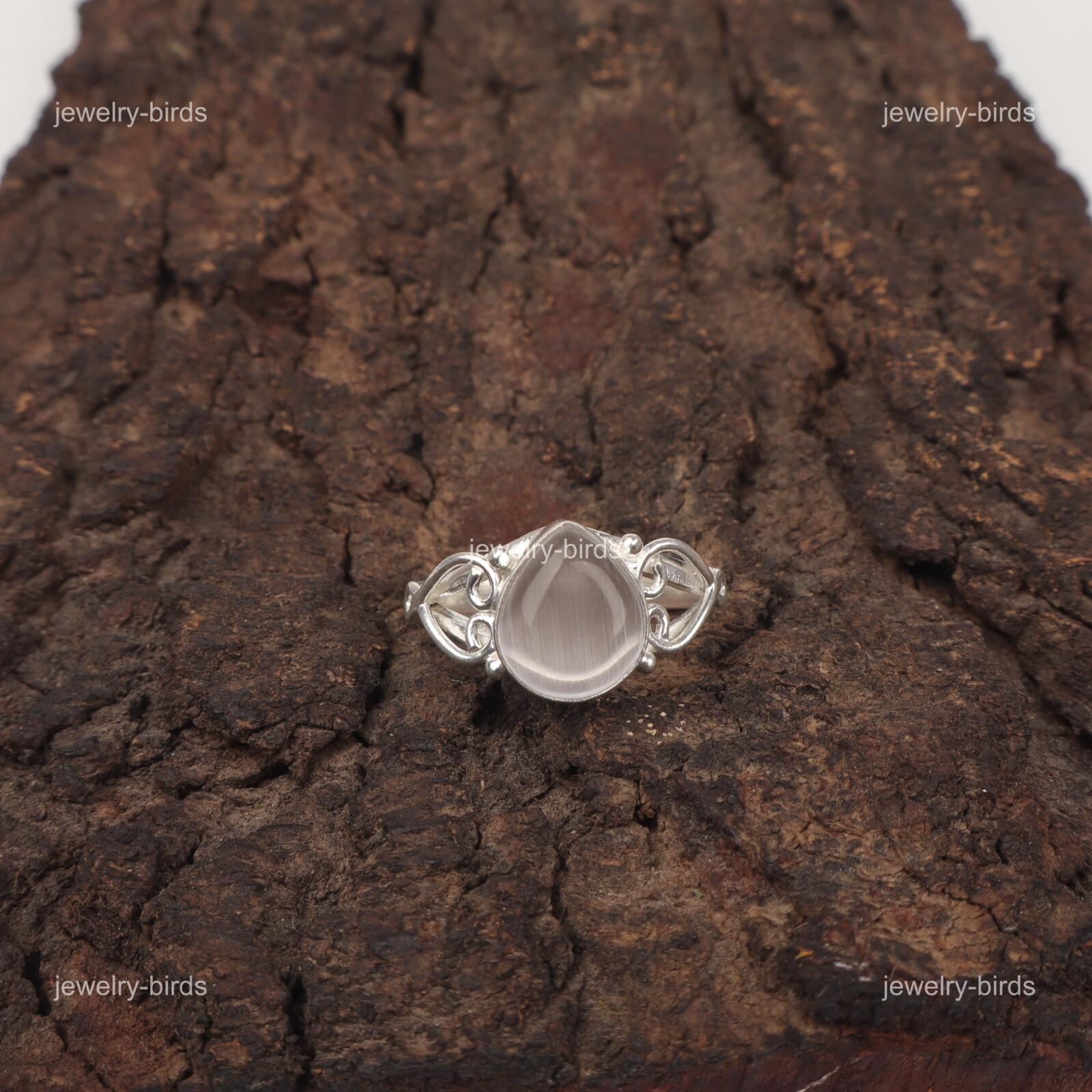 

Белый селенит драгоценный камень серебро 925 пробы подарок для дочери бохо кольцо полной вечности ювелирное изделие RR-46-41 10