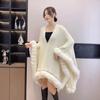 Soft Solid Color Knitted Cape Shawl Super Fairy Sweater Jacket Cape Ethnic Style Female Warmth