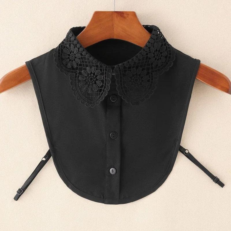 Fake Collar New Women Spring Autumn Versatile Sweaters Fashion Trend Lace Chiffon Popular Western Decorative