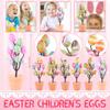 Easter Artificial Egg Planter With Cartoon Easter Egg Prints – Easter Table Decoration