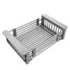 Retractable Sink Drain Rack Stainless Steel Dish Drying Dish Drain Basket Washing Dishes Sink Organizer Foldable Storage Rack