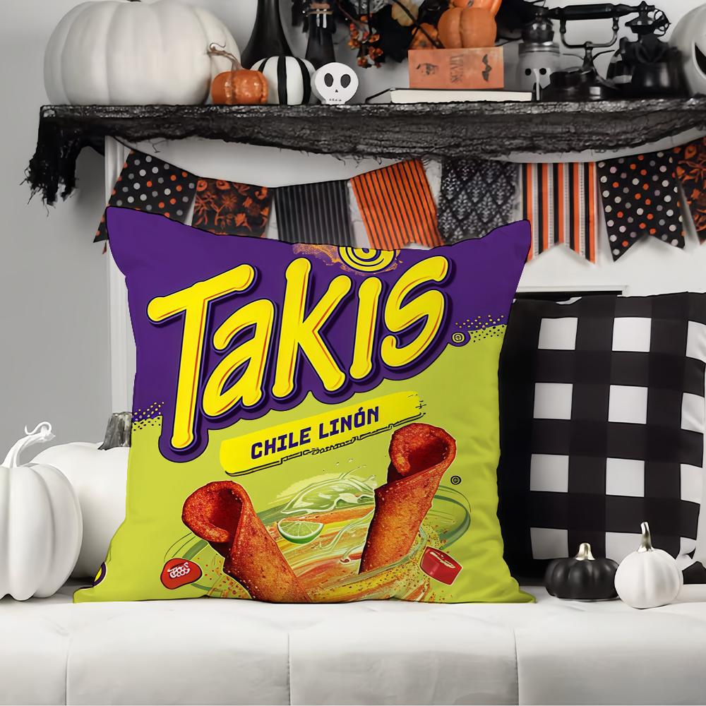 Corn Flakes Snacks T-Takis Kissenbezug Bürokissen Geeignet für Sofa Auto Schlafzimmer Dekorative Kissenhülle