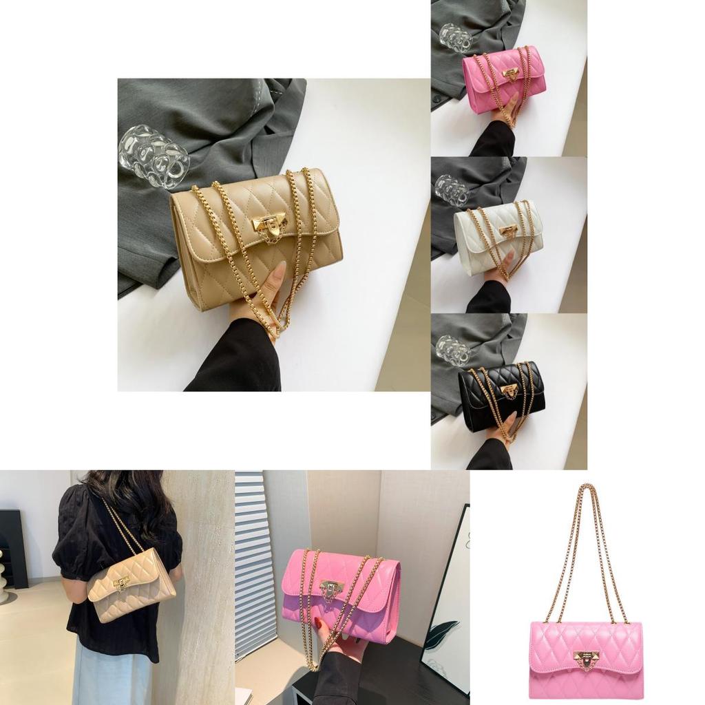 Schicke Vintage-Kette Kleine quadratische Tasche Trendig Sommer 2024 Schulter Crossbody