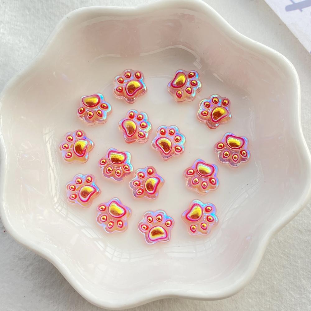 

50Pcs Cute Cartoon Mini Colorful Cat Claws Series Nail Art Resin Designer Charms DIY Craft For Nail 3D Decorations Jewelry