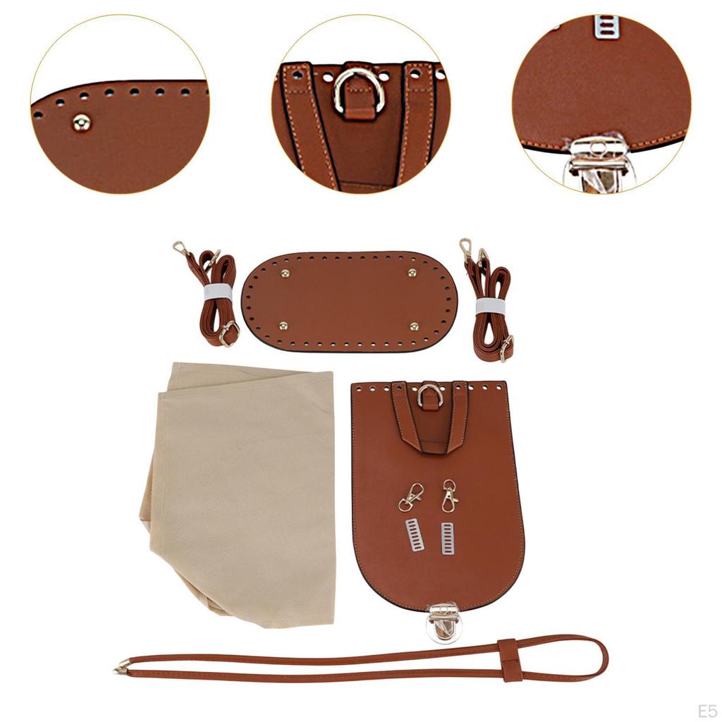 Kit de fabricare a pungi din piele PU Set de croșetat DIY pentru umăr