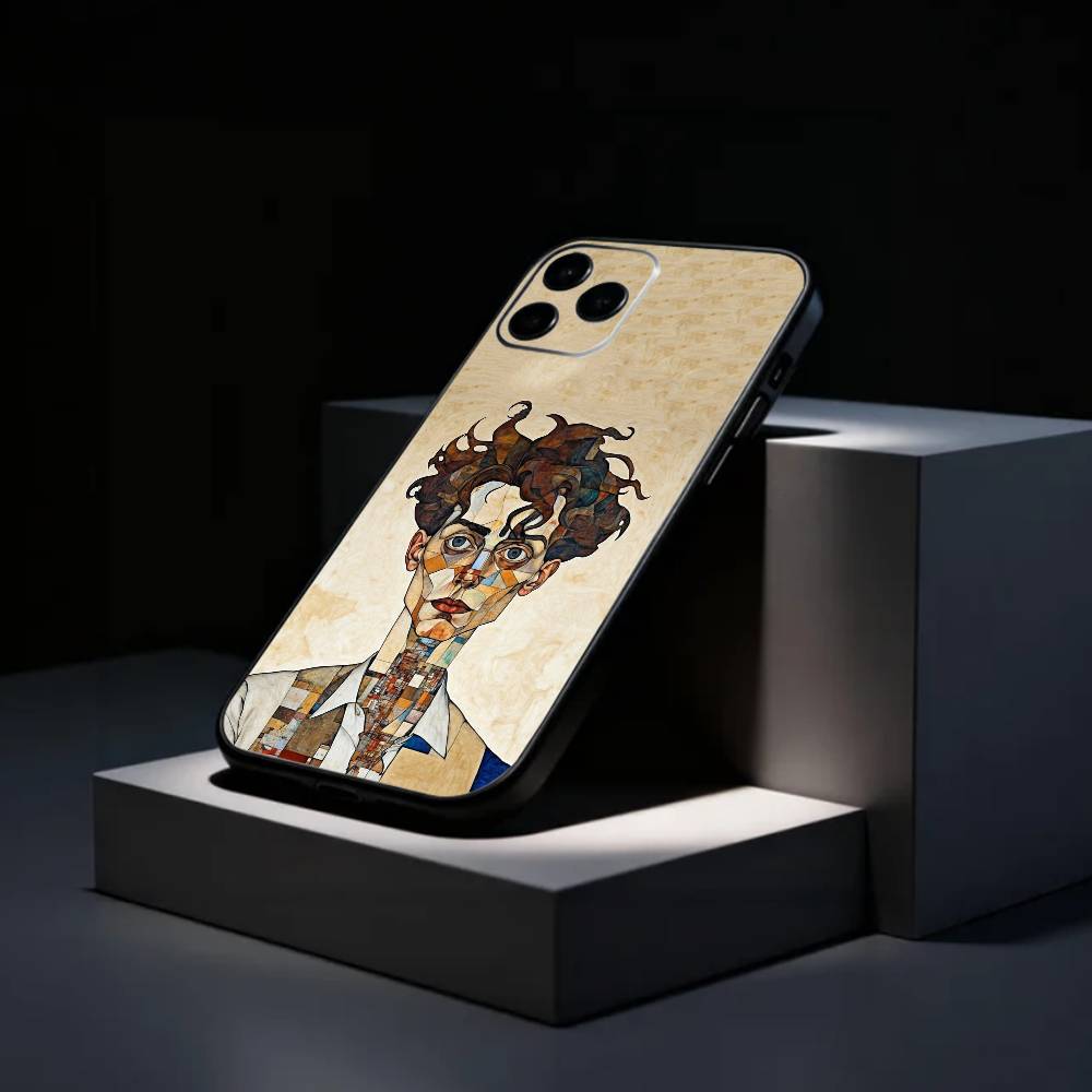 painter E-Egon S-Schiele Phone Case Silicone Soft For IPhone 17 16 15 14 13 12 11 X XR Plus Pro Max Plus