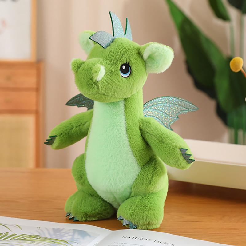 2232Cm Staand Fantastisch Dinosaurus Pluche Speelgoed Gevuld Groen Paars Blauw Dino Cartoon Pluche Knuffel Kalmerend Cadeau 32cm